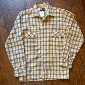 Vintage North Trail Wool Plaid Shirt Jacket Workwear Flannel Overshirt Men’s M/L